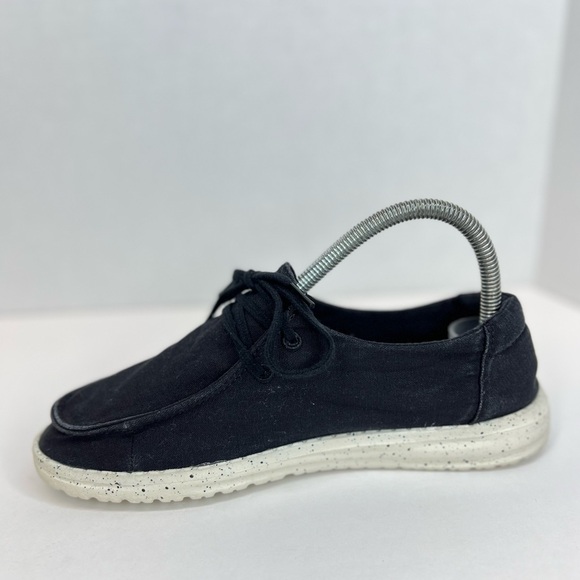 HEY DUDE WOMEN'S WENDY L BLACK Sz 7 WOMEN’S SHOES Comfort Loafers XLNT CLEAN - Picture 9 of 15
